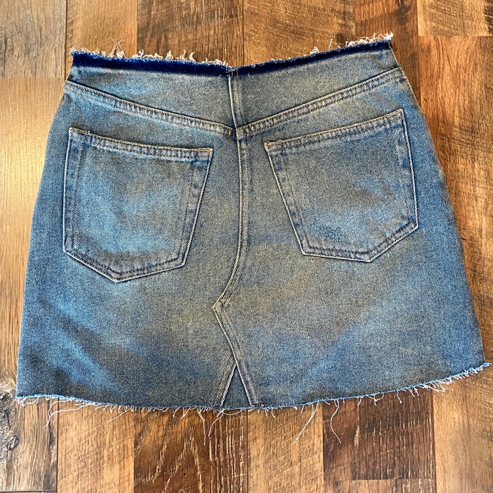 URBAN OUTFITTERS BDG Denim Raw Edge Mini Skirt - Picture 7 of 11